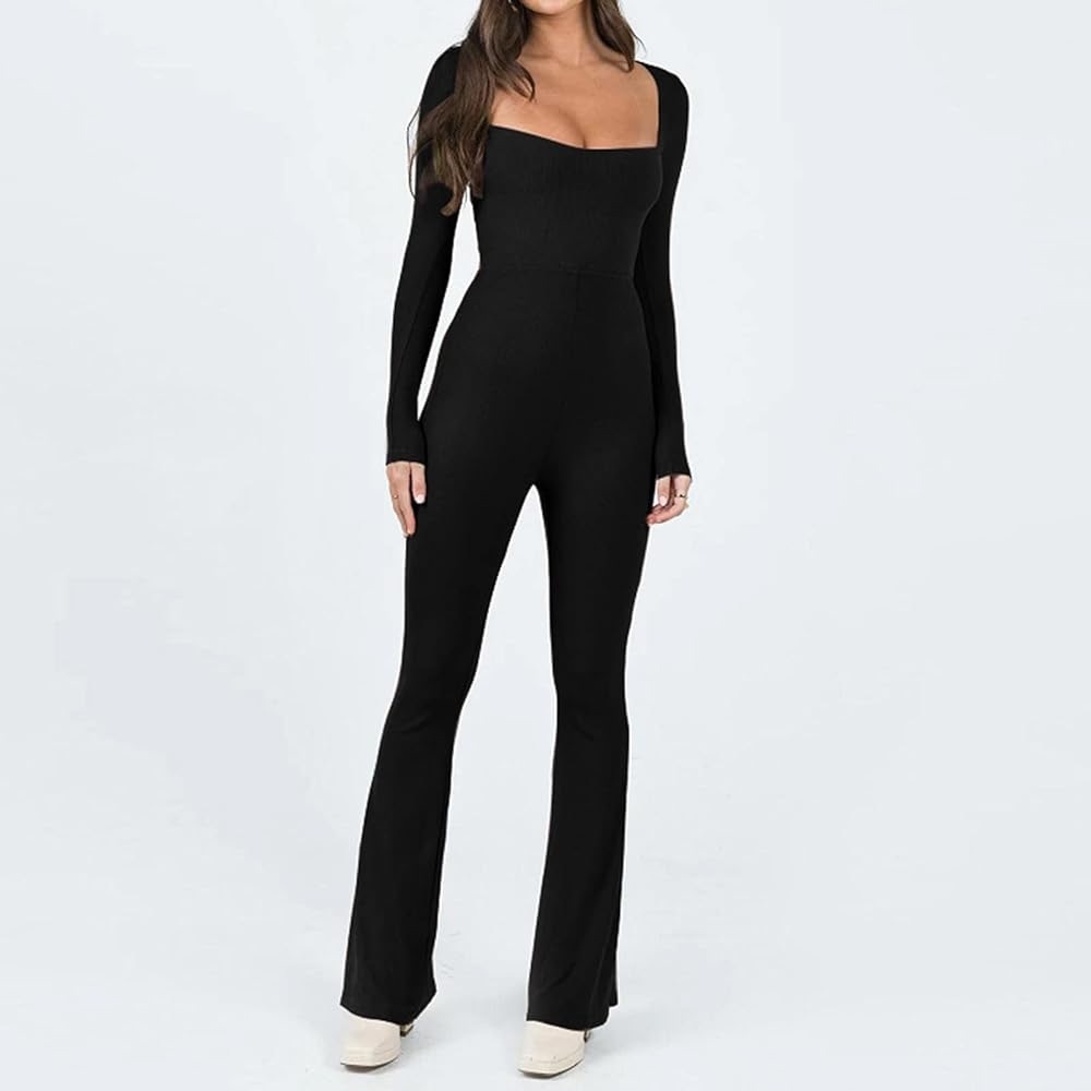 Elegant Black Flare Jumpsuit